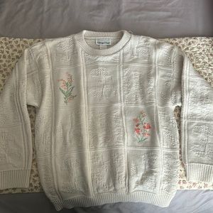 Carriage Court cottage core flower sweater